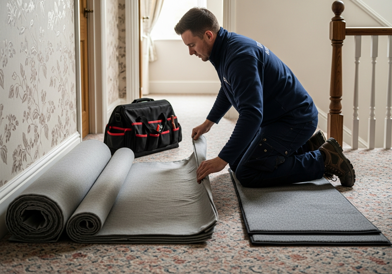 Eco Loft team professionally installing loft insulation