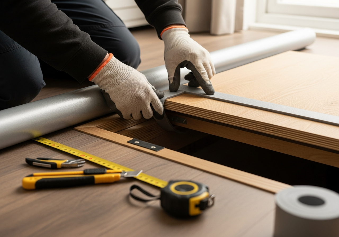 Professional draught proofing for loft access process step — Eco Loft Insulation Contractors