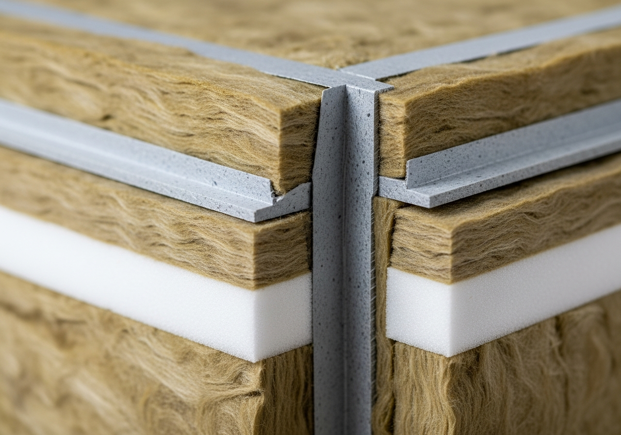 Close-up detail of EPC improvement insulation upgrades installation