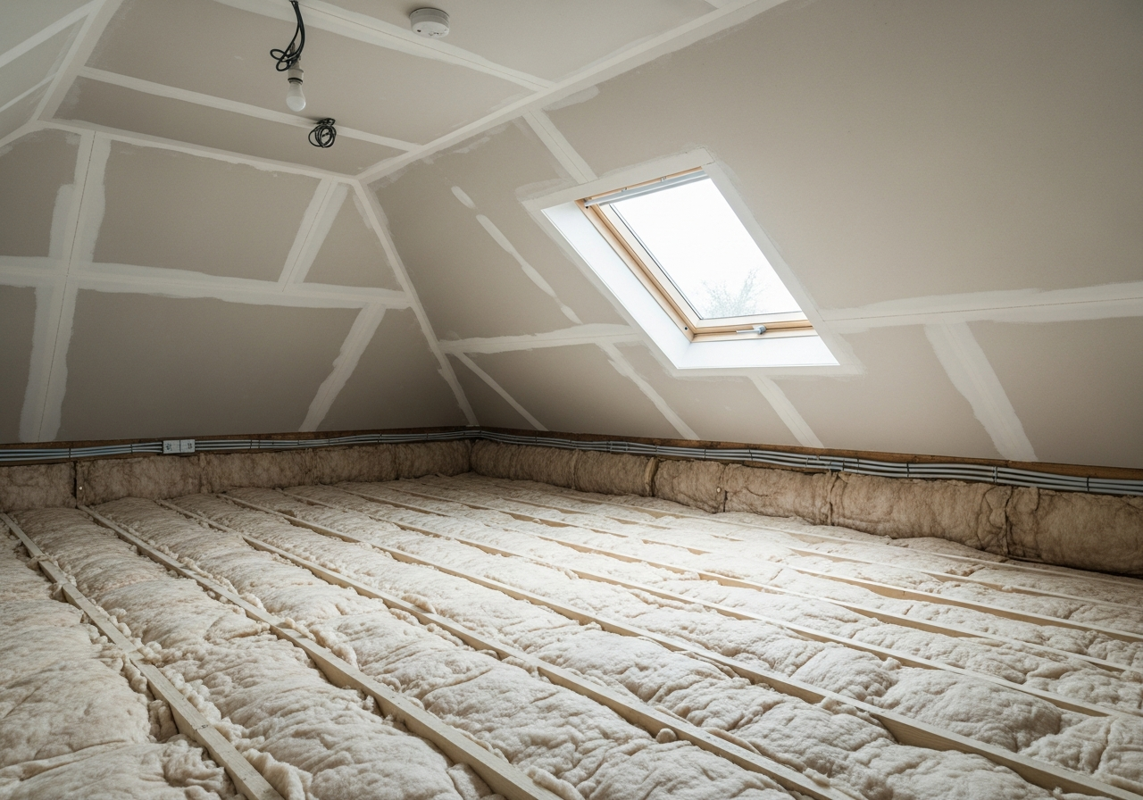 Completed EPC improvement insulation upgrades result in a Greater Manchester home