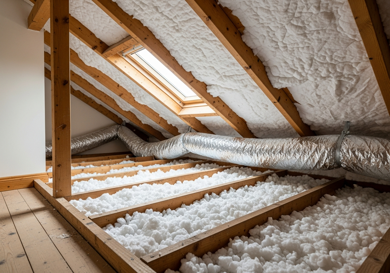 Completed loft HEPA vacuum cleaning result in a Greater Manchester home