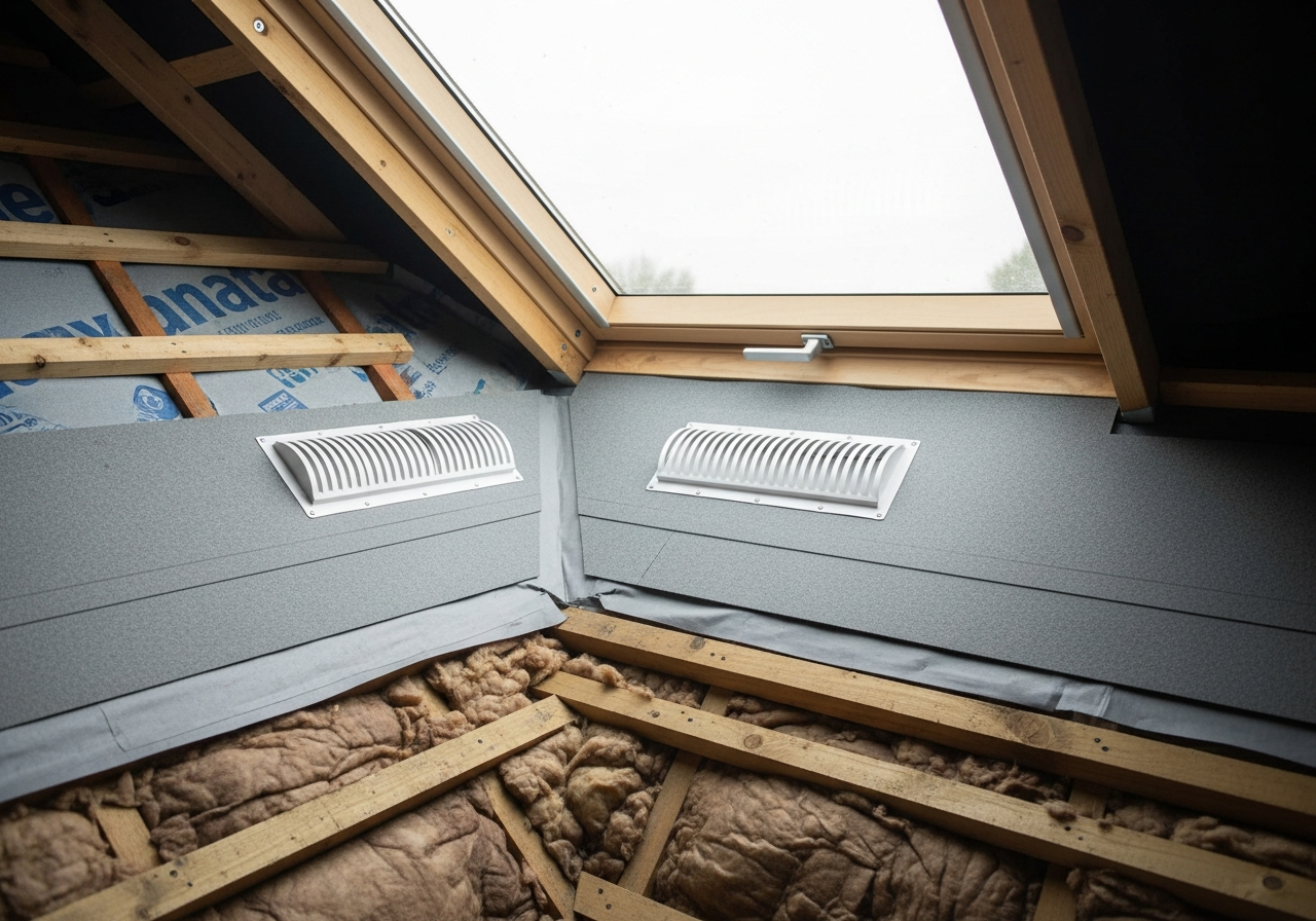 Completed loft ventilation vent installation result in a Greater Manchester home