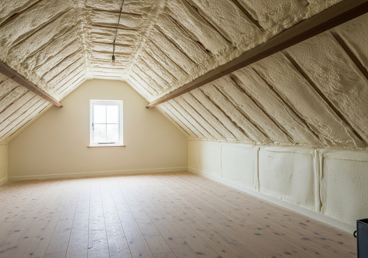 Completed spray foam removal for mortgage approval result in a Greater Manchester home