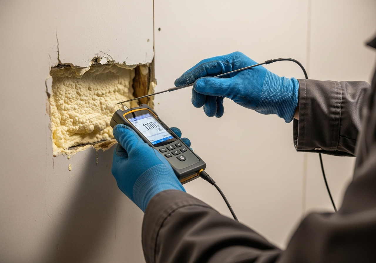 Professional spray foam survey and condition report process step — Eco Loft Insulation Contractors