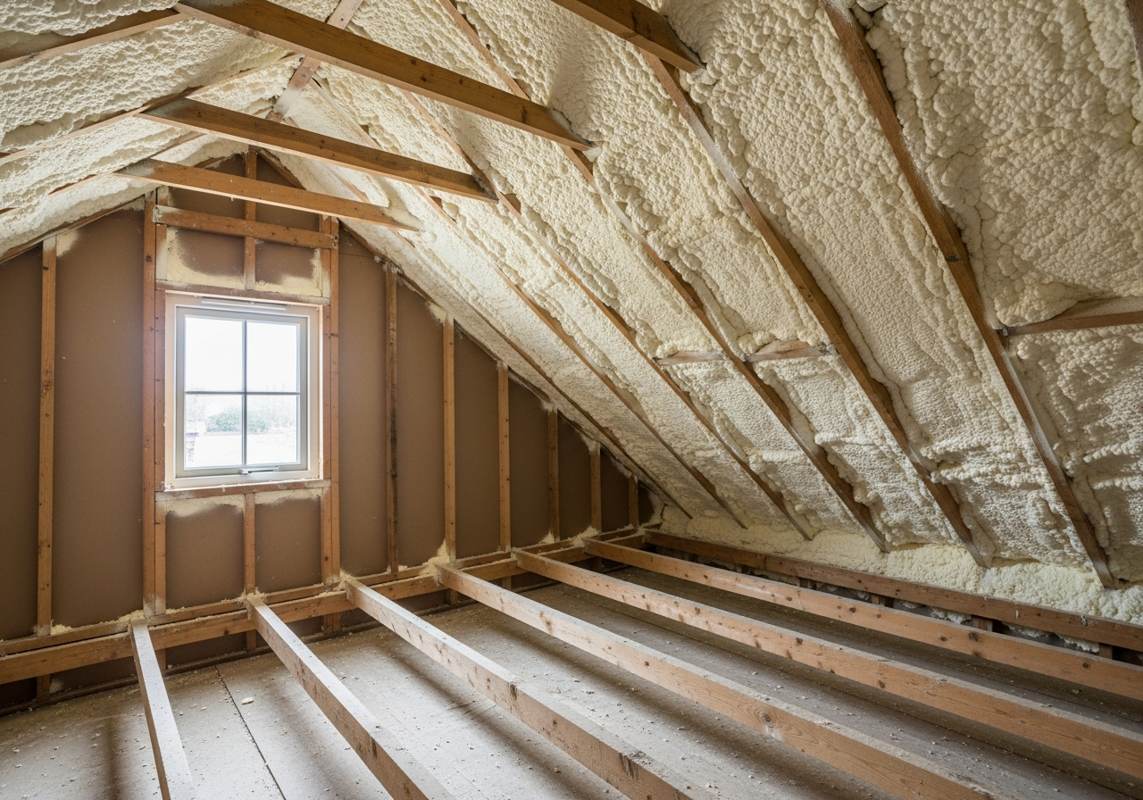 Completed spray foam survey and condition report result in a Greater Manchester home